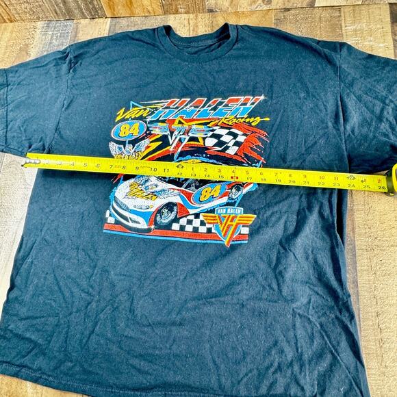 VAN HALEN Racing 84 Concert T Shirt Mens 2XL Black Band Graphic Print Tee - Picture 5 of 8